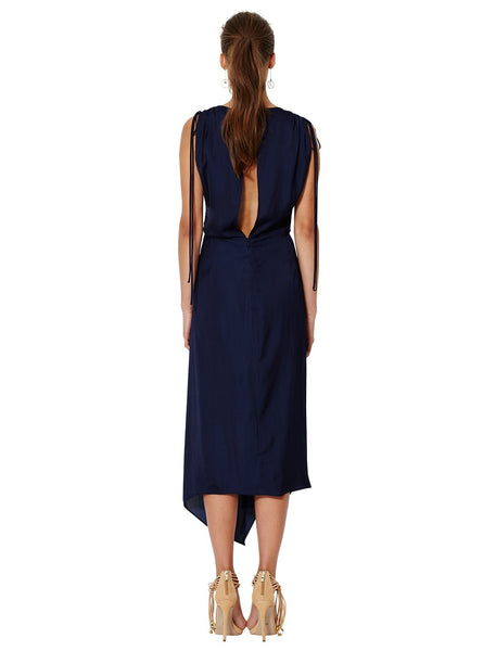 Blue Haze Plunge Dress-Ink