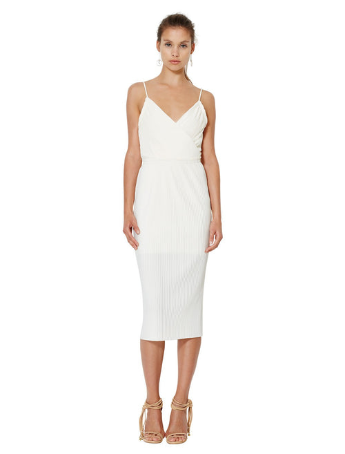 Ellette Plunge Dress- Ivory