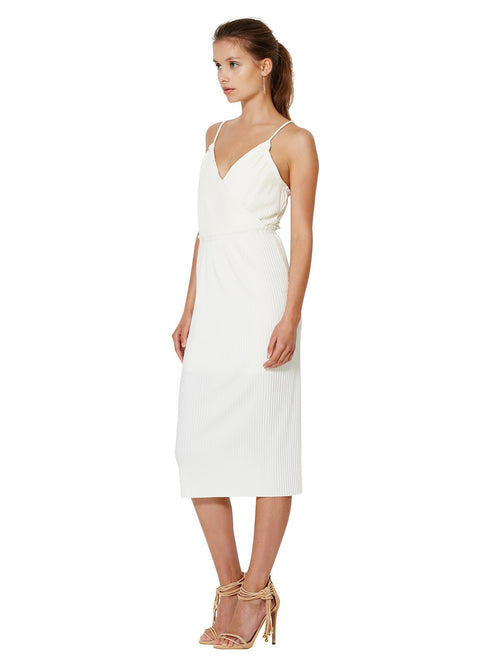 Ellette Plunge Dress- Ivory