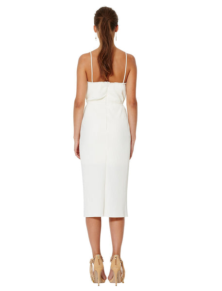 Ellette Plunge Dress- Ivory