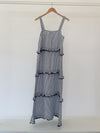 Clementine Maxi Dress- Navy Stripe