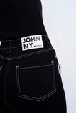 JOHNNY FLARE JEAN- BLACK/WHITE