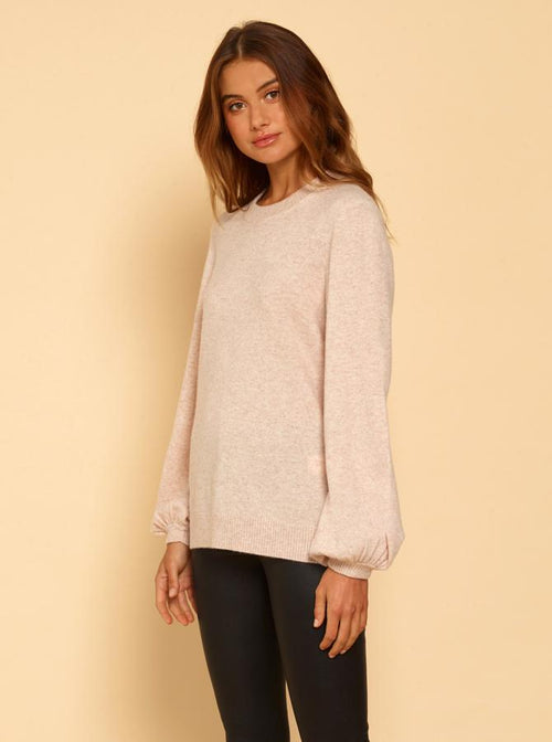 Superluxe Balloon Sleeve Knit- Smokey Pink