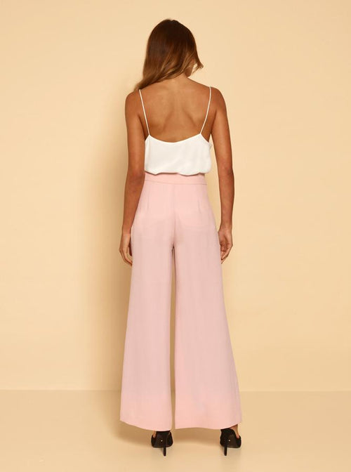 Borderline Wide Leg Pant- Smokey Pink