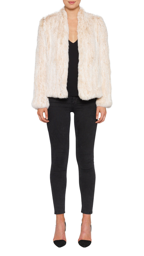 Lush Luxe Fur Jacket- Blushing