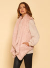 Lush Luxe Fur Vest- Smokey Pink