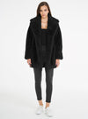 Teddy Luxe Long Jacket- Black