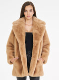 Teddy Luxe Long Jacket- Camel