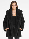 Teddy Luxe Long Jacket- Black