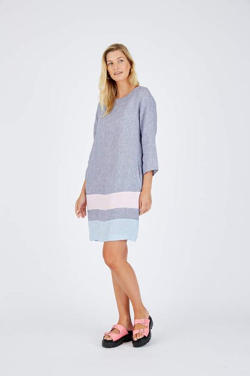 Long Sleeve Connie Dress- Houndstooth