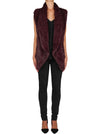 Lush Luxe Fur Vest- Wine