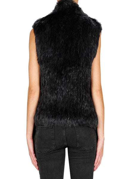Lush Luxe Fur Vest- Graphite