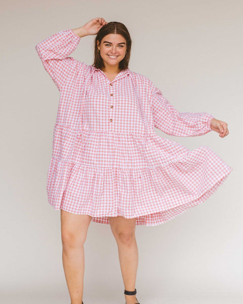 Avalon Smock Dress- Candy Gingham