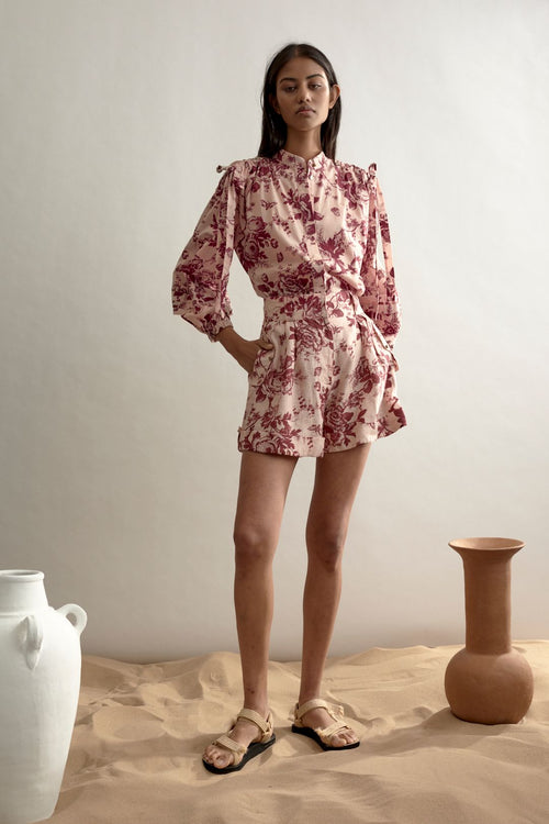 Heather Tie Shoulder Shirt