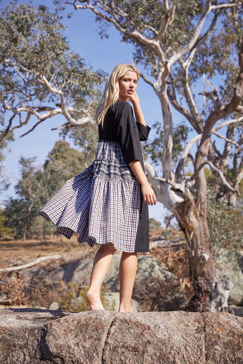 Falls Dress- Checker