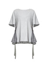 Kitty Spliced Top- Grey