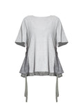 Kitty Spliced Top- Grey