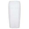 Pencil Double Skirt- White