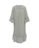 Frill Edge Dress- Stiletto Print