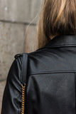 Minimalist Biker Jacket- Black