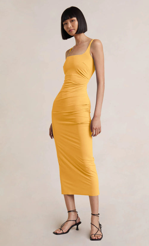 Yasmin Midi Dress- Papaya