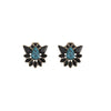 Midnight Dahlia Stud Earrings- Turquoise