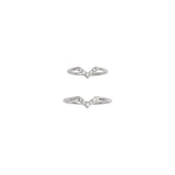 Midnight Hummingbird Crystal Ring Set-Rhodium