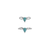 Midnight Hummingbird Teardrop Ring Set-Turquoise
