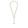 Midnight Prism Lariat Necklace-White Howlite