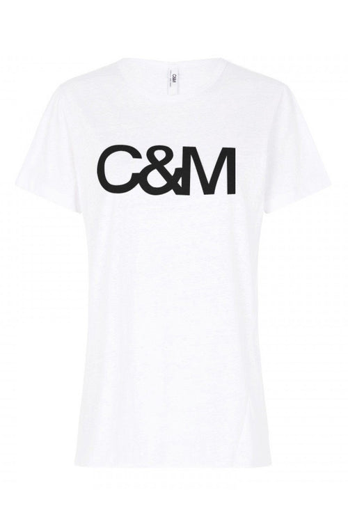 Huntington Logo Slub Tee- White