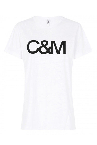 Huntington Logo Slub Tee- White
