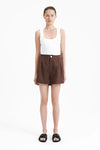 Rynn Linen Short- Cacao