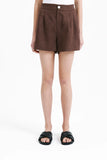 Rynn Linen Short- Cacao
