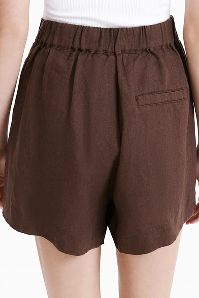 Rynn Linen Short- Cacao