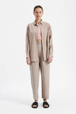 Naya Washed Cotton Shirt- Mink
