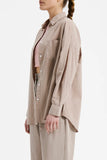 Naya Washed Cotton Shirt- Mink