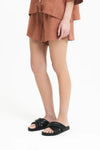 Lounge Linen Short- Terracotta