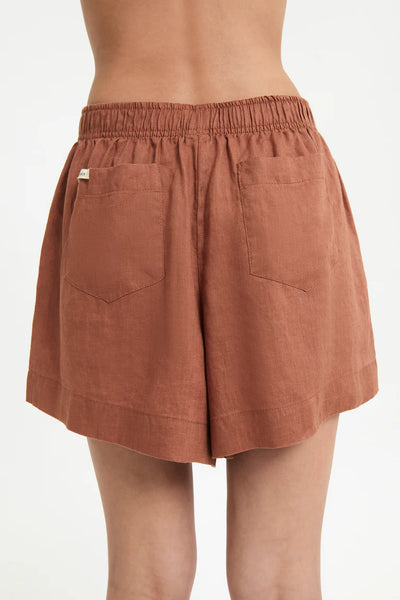 Lounge Linen Short- Terracotta