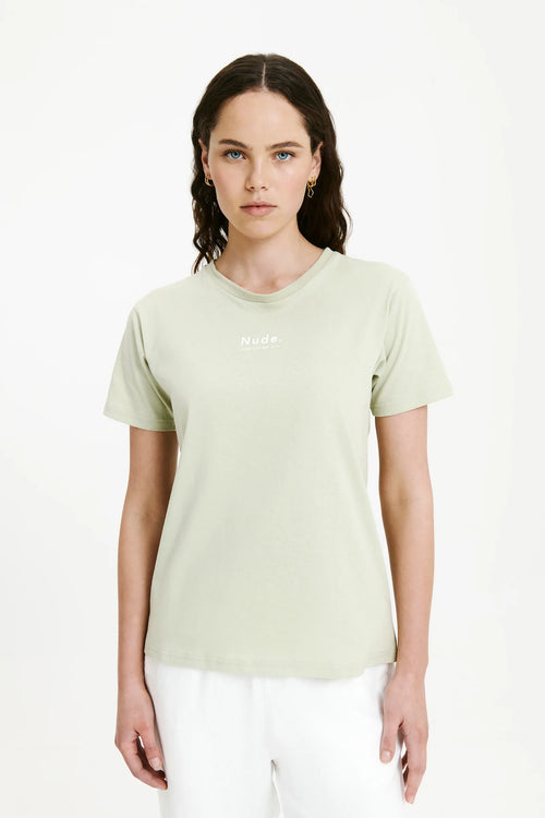 Nude. Organic Heritage Tee- Eucalyptus