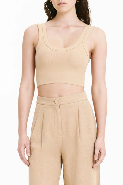 Hayes Waffle Tank- Dune