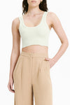 Hayes Waffle Tank- Eucalyptus