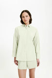 Cruz Poplin Shirt- Eucalyptus