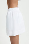 Cruz Poplin Short- White
