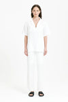 Rynn Linen Resort Shirt- White