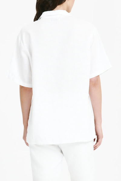 Rynn Linen Resort Shirt- White