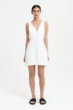 Sima Linen Mini Dress White