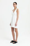 Sima Linen Mini Dress White