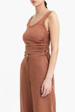 Mika Drawstring Tank- Terracotta
