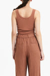 Mika Drawstring Tank- Terracotta