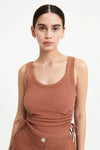 Mika Drawstring Tank- Terracotta